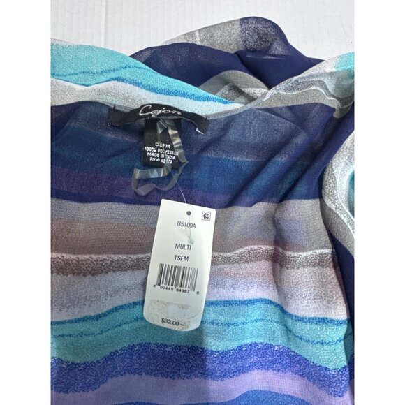 Cejon Melrose Women's Striped Duster, Multi Colored, OS - Picture 7 of 11